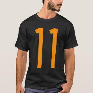Alle Sport Fan Favoriete Sinaasappel Nummer 11 Jer T-shirt