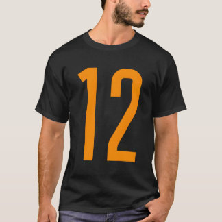 Alle Sport Fan Favoriete Sinaasappel Nummer #12 Je T-shirt