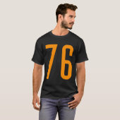Alle Sport Fan Favoriete Sinaasappel Nummer 76 Jer T-shirt (Voorkant volledig)