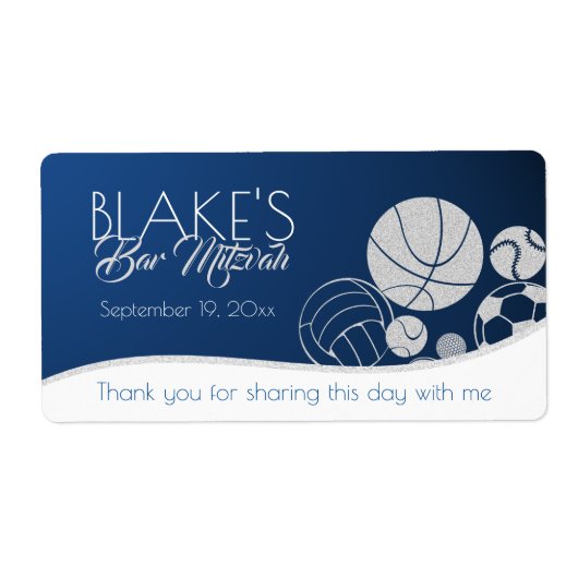 Alle sportcombobalie Mitzvah Etiket (Voorkant)