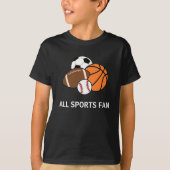 Alle sportfans op maat maken t-shirt (Voorkant)