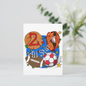 Alle Star 2e Birthday-overhemden en cadeautjes Briefkaart (Staand voorkant)