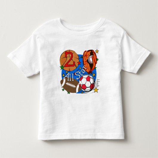Alle Star 2e Birthday-overhemden en cadeautjes Kinder Shirts (Voorkant)