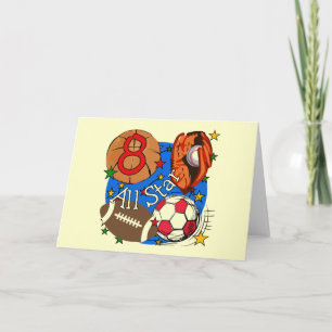 Alle Star 8th Birthday-overhemden en cadeautjes Kaart