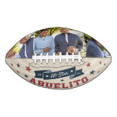 Alle Star Abuelito | Aangepaste foto op opa American Football (Voorkant)