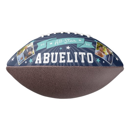 Alle Star Abuelito | Aangepaste foto op opa American Football (Gedraaid 270)