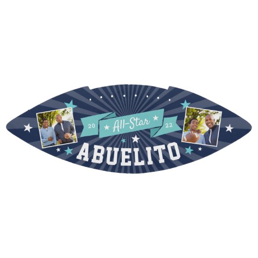 Alle Star Abuelito | Aangepaste foto op opa American Football (Paneel)