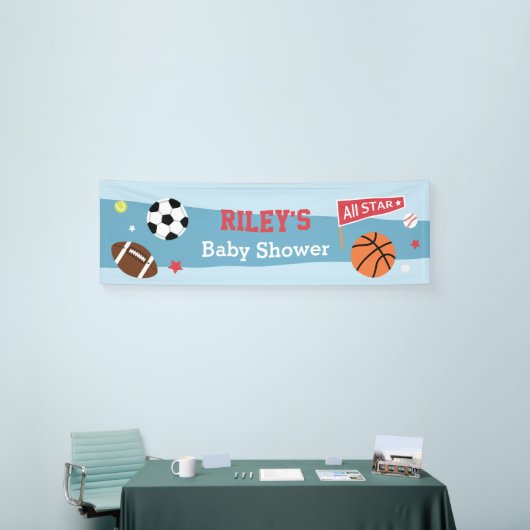 Alle Star-Baby shower-banner met Thaise status Spandoek (Beurs)