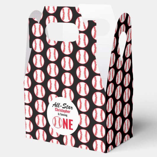 Alle Star Baseball 1e verjaardag Bedankdoosjes (Geopend)