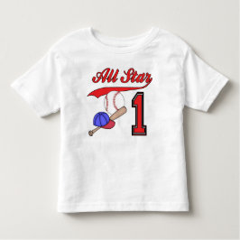 Alle Star Baseball 1e verjaardag Kinder Shirts
