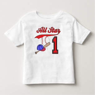 Alle Star Baseball 1e verjaardag Kinder Shirts