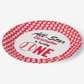 Alle Star Baseball 1e verjaardag Papieren Bordje (Gekanteld)