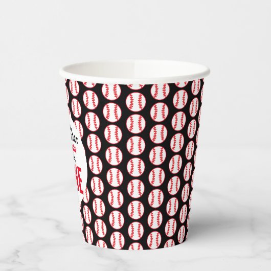 Alle Star Baseball 1e verjaardag papieren kopjes Papieren Bekers (Links)