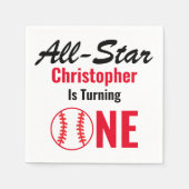 Alle Star Baseball 1e verjaardag Servet (Voorkant)