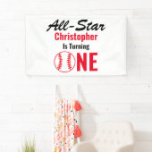 Alle Star Baseball 1e verjaardag Spandoek (Insitu)