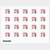Alle Star Baseball 3rd Birthday Classic Round Stic Ronde Sticker (Vel)