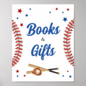Alle Star Baseball Baby shower boeken en geschenke Poster (Voorkant)
