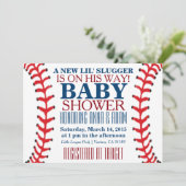 Alle Star Baseball Baby Shower Invitaties Kaart (Staand voorkant)