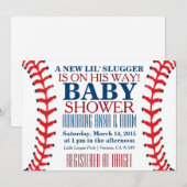 Alle Star Baseball Baby Shower Invitaties Kaart (Voorkant / Achterkant)