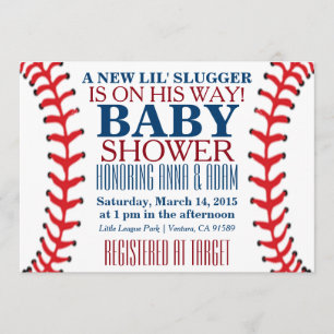 Alle Star Baseball Baby Shower Invitaties Kaart