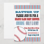 Alle Star Baseball Baby Shower Invitaties Kaart (Voorkant / Achterkant)
