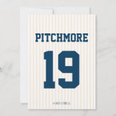 ALLE STAR BASEBALL BABY SHOWER INVITATION KAART (Achterkant)