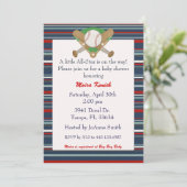 Alle Star baseball baby shower-uitnodiging Kaart (Staand voorkant)