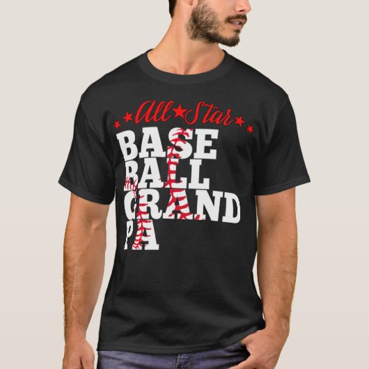 Alle Star Baseball Grandpa Baseball amrican T-shirt (Voorkant)