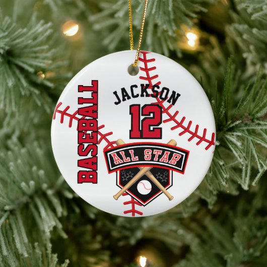 Alle Star Baseball ⚾ Keramisch Ornament (Boom)
