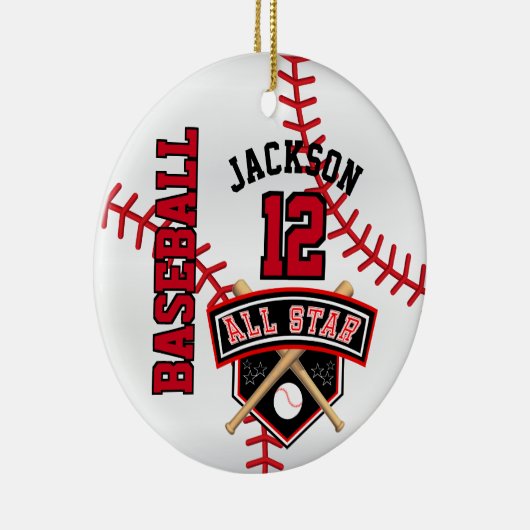 Alle Star Baseball ⚾ Keramisch Ornament (Rechts)