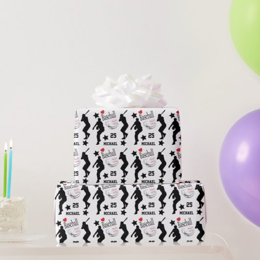 Alle Star Baseball personaliseren Cadeaupapier (Feestgeschenken)