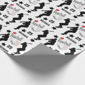 Alle Star Baseball personaliseren Cadeaupapier (Hoek)