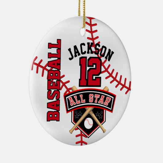 Alle Star Baseball ⚾ Player Keramisch Ornament (Rechts)