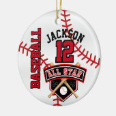 Alle Star Baseball ⚾ Player Keramisch Ornament (Links)