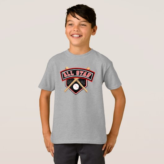 Alle Star Baseball Player T-shirt (Voorkant volledig)