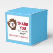 Alle Star Boy's Honkbal Verjaardag Favor Box Bedankdoosjes (Voorkant Zijde)