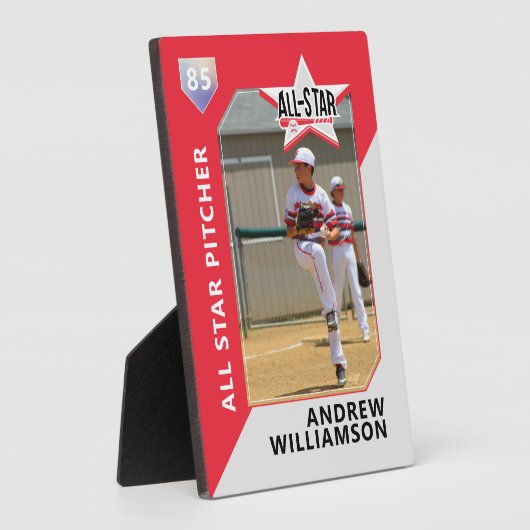 Alle Star Custom Baseball Card Photo Keepomwille P Fotoplaat (Zijkant)