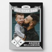 Alle Star Dad Custom Baseball Card Photo Keepomwil Fotoplaat (voorkant)