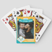 Alle Star Dad Custom Baseball Card Photo Keepomwil Pokerkaarten (Achterkant)