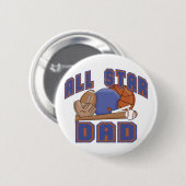 Alle Star Dad SPORTS Ronde Button 5,7 Cm (Voorkant /achterkant)