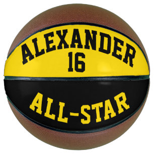 Alle Star Dayglow Yellow en Black Basketbal