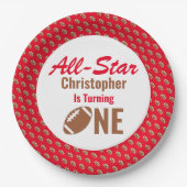 Alle Star-Football 1ste verjaardag Papieren Bordje (Voorkant)