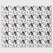 Alle Star Football Player personaliseren Cadeaupapier (Vlak)