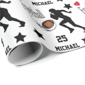 Alle Star Football Player personaliseren Cadeaupapier (Rol Hoek)