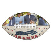 Alle Star Grampa | Aangepaste foto op opa American Football (Voorkant)