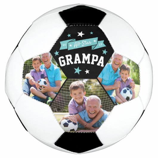 Alle Star Grampa | Aangepaste foto op opa Voetbal (Voorkant)
