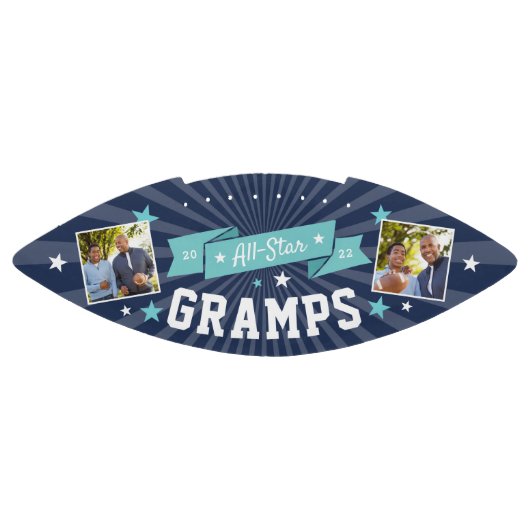 Alle Star Gramps | Aangepaste foto op opa American Football (Paneel)