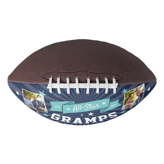 Alle Star Gramps | Aangepaste foto op opa American Football (Voorkant)