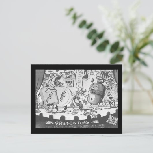  Alle Star Mosquito Repellent Cast Briefkaart (Staand voorkant)