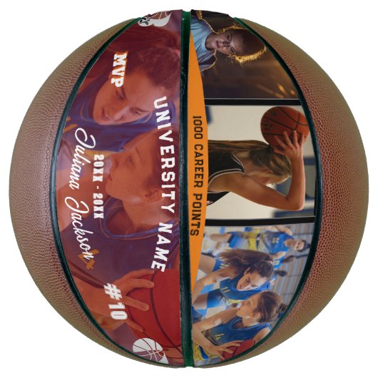 Alle Star MVP Player Collage Athletic Achievement Basketbal (Verticaal)
